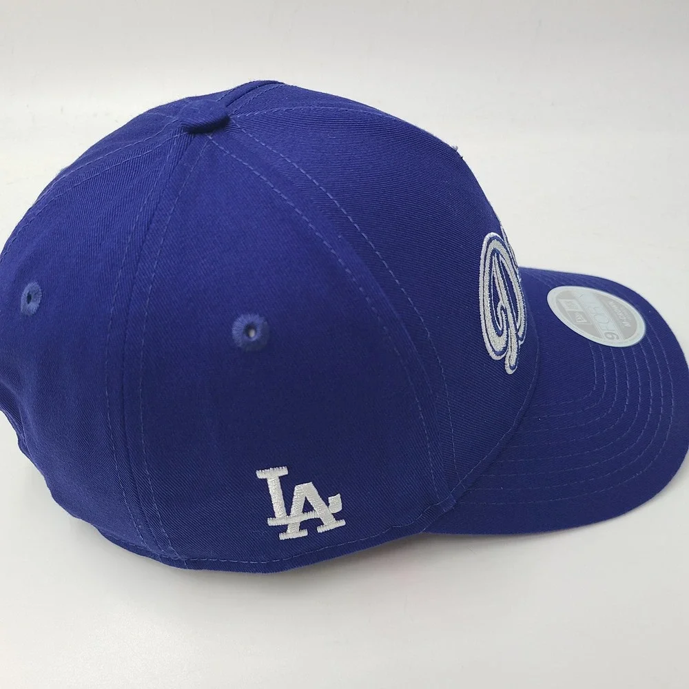 Women Los Angeles Dodgers Hat Snapback New Era 9Forty Blue MLB Glitter M-Crown